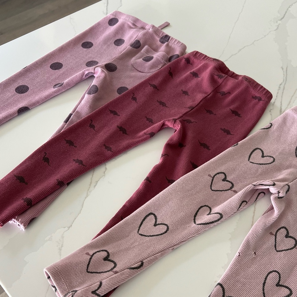 3 pairs Zara girl leggings